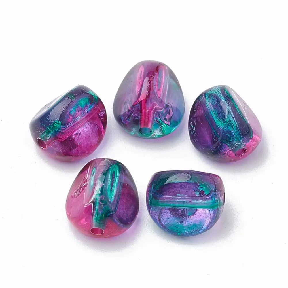 Transparent Spray Painted Acrylic Crystal Beads, Two Tone Triangular Prism, Fuchsia, 10x9x8mm, Hole: 1mm; about 1260pcs/500g
Transparent Spray Painted Acrylic Crystal Beads, Two Tone Triangular Prism, Fuchsia, 10x9x8mm, Hole: 1mm; about 1260pcs/500g