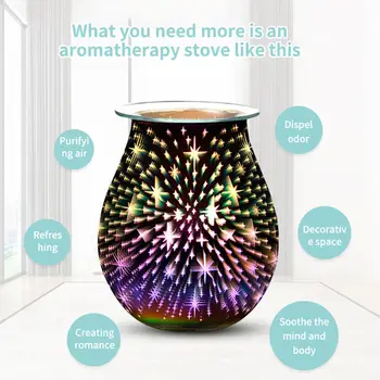 Practice Oil Diffuser Electric Candle Warmer Glass Wax Melt Warmer With 3D Firework Effect Night Light Tart Aroma Decor
Practice Oil Diffuser Electric Candle Warmer Glass Wax Melt Warmer With 3D Firework Effect Night Light Tart Aroma Decor
