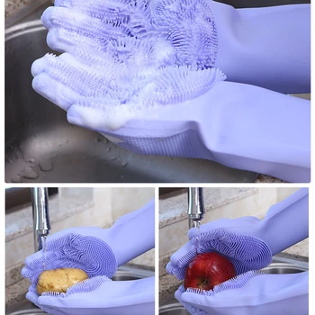 Dishwashing Gloves Space-saving Heat Resistant Dish Washing Brush Silicone Scrubber Cleaning Gloves for Kitchen Ornament
Dishwashing Gloves Space-saving Heat Resistant Dish Washing Brush Silicone Scrubber Cleaning Gloves for Kitchen Ornament