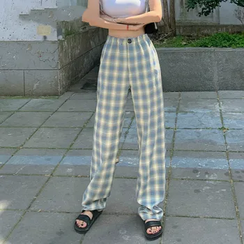 Plaid Straight Pants Women Lattice High Waist Wide Leg Pants Summer 2020 Casual Vintage Loose Trousers Plus Size Retro
Plaid Straight Pants Women Lattice High Waist Wide Leg Pants Summer 2020 Casual Vintage Loose Trousers Plus Size Retro