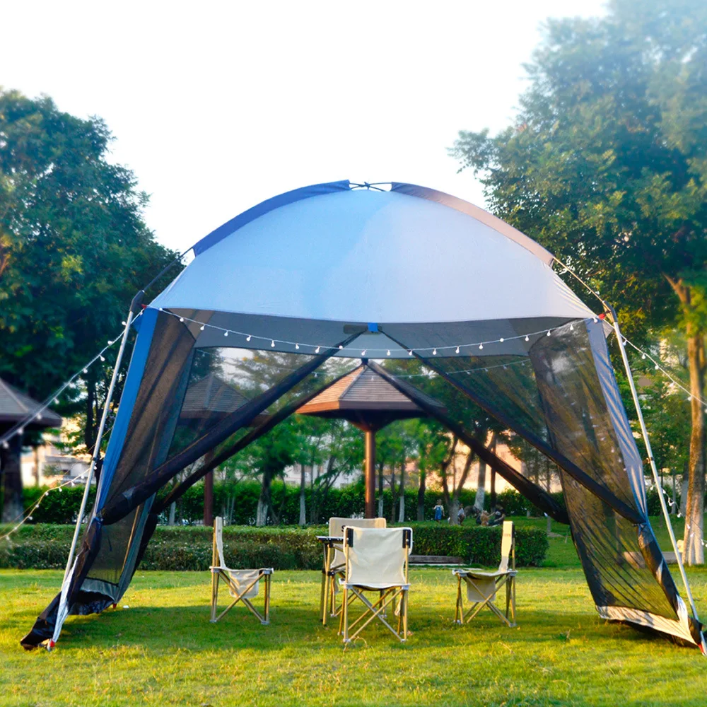 

4 5 6 8 10 Person Outdoor Canopy Camping Sunscreen Mosquito Proof Tent Team Awning Family Mesh Tarp Beach Pergola Car Shelter