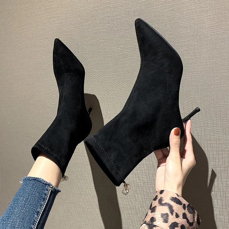 Y6633 Pointed-Toe Tube Stretch Boots Women's 2019 Autumn And Winter New Style Short Boots High Heel Thin Heeled plus Velvet Mart
Y6633 Pointed-Toe Tube Stretch Boots Women's 2019 Autumn And Winter New Style Short Boots High Heel Thin Heeled plus Velvet Mart