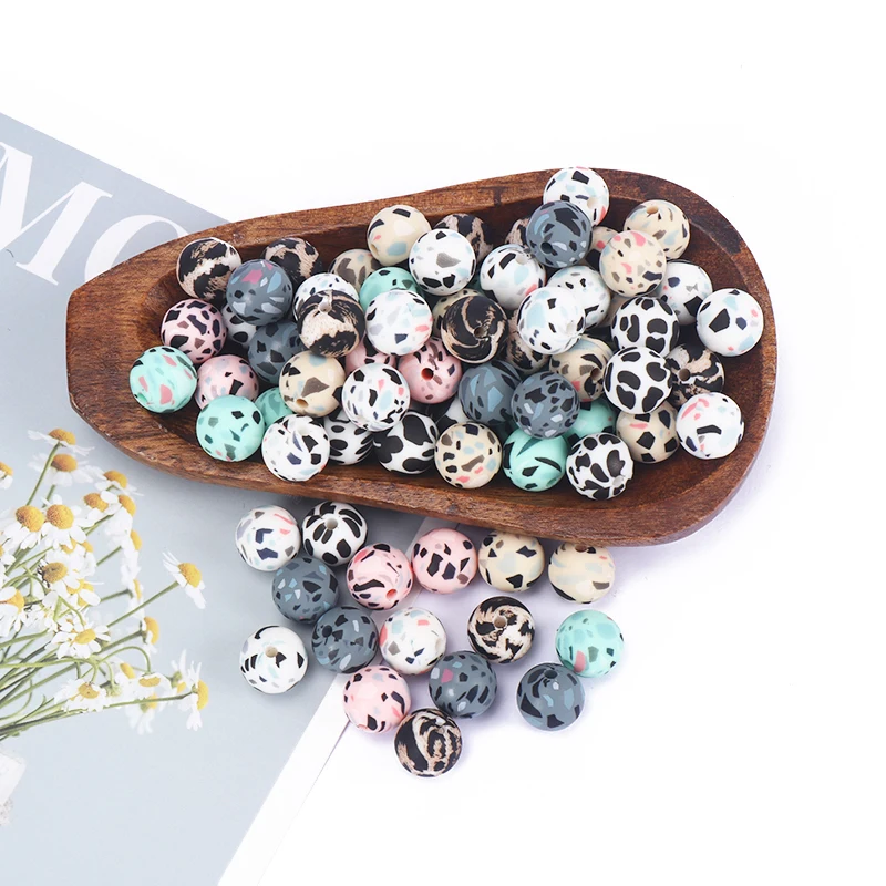 20Pcs/Lot 15mm Leopard Food Grade Safe Silicone BeadsTeething Beads for DIY Baby Pacifier Chain Chewable Wholesale
20Pcs/Lot 15mm Leopard Food Grade Safe Silicone BeadsTeething Beads for DIY Baby Pacifier Chain Chewable Wholesale