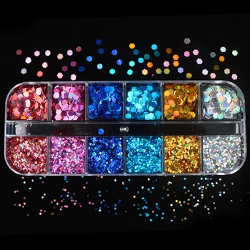 12 Color Mirror Sparkly Hexagon Shape Nail Sequins Paillette Mix Nail Holographic Laser Glitter 3D Flakes Art Accessories
12 Color Mirror Sparkly Hexagon Shape Nail Sequins Paillette Mix Nail Holographic Laser Glitter 3D Flakes Art Accessories