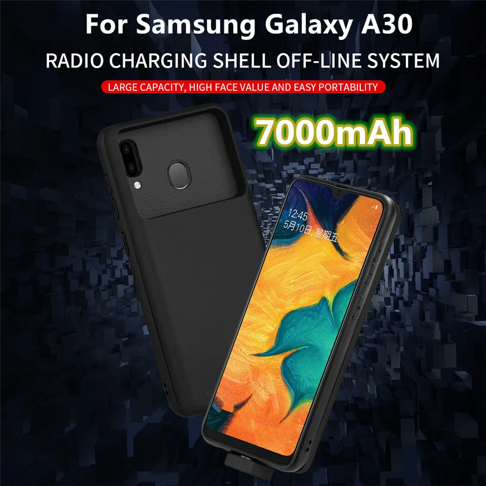 Extended Phone Battery Power Case 7000mAh Portable Power Bank Charge Cover For Samsung Galaxy A30 Backup Battery Charging Case
Extended Phone Battery Power Case 7000mAh Portable Power Bank Charge Cover For Samsung Galaxy A30 Backup Battery Charging Case