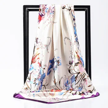 Square Shawl Silk Satin Neck Scarves For Women Fashion Floral Print Hijab Scarf Female 90*90cm Elegant Kerchief Scarfs For Lady
Square Shawl Silk Satin Neck Scarves For Women Fashion Floral Print Hijab Scarf Female 90*90cm Elegant Kerchief Scarfs For Lady