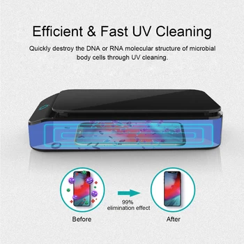 Cell Phone UV Light Cleaner Box with USB Charging Port for Smartphone Compatible with iPhone Android for Mobile Phone Mask
Cell Phone UV Light Cleaner Box with USB Charging Port for Smartphone Compatible with iPhone Android for Mobile Phone Mask