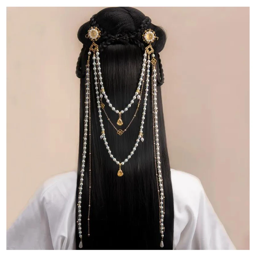 Боковая шпилька Hanfu с кисточками украшение для волос головы в стиле ретро древние