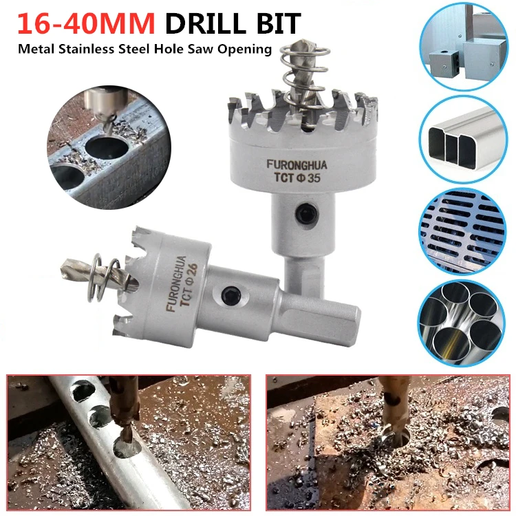 16-40mm Multi-tooth Carbide Tip TCT Hole Saw Opener Cutter Core Drill Bit For Metal Stainless Steel Cutting Drilling
16-40mm Multi-tooth Carbide Tip TCT Hole Saw Opener Cutter Core Drill Bit For Metal Stainless Steel Cutting Drilling