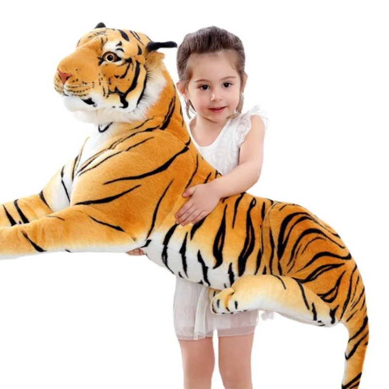Большой реалистичный тигр леопард пантера плюшевая игрушка мягкие животные