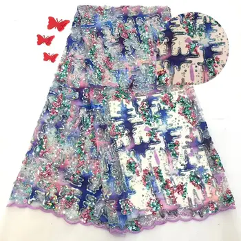 Madison African Sequins Lace Fabric 2019 High Quality Lace French Tulle Lace Material Colorful Nigerian Lace Fabrics For Wedding
Madison African Sequins Lace Fabric 2019 High Quality Lace French Tulle Lace Material Colorful Nigerian Lace Fabrics For Wedding