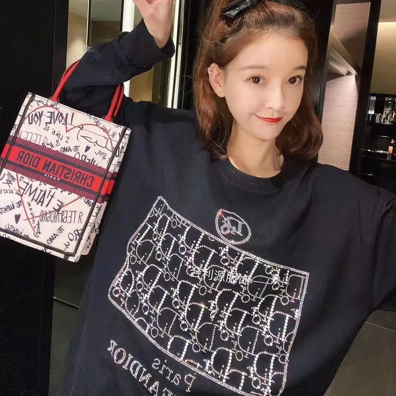 Sweatshirt Women's Autumn Korean-Style Loose Pullover Mid-Length Jacket Student round Neck Jacket
Sweatshirt Women's Autumn Korean-Style Loose Pullover Mid-Length Jacket Student round Neck Jacket