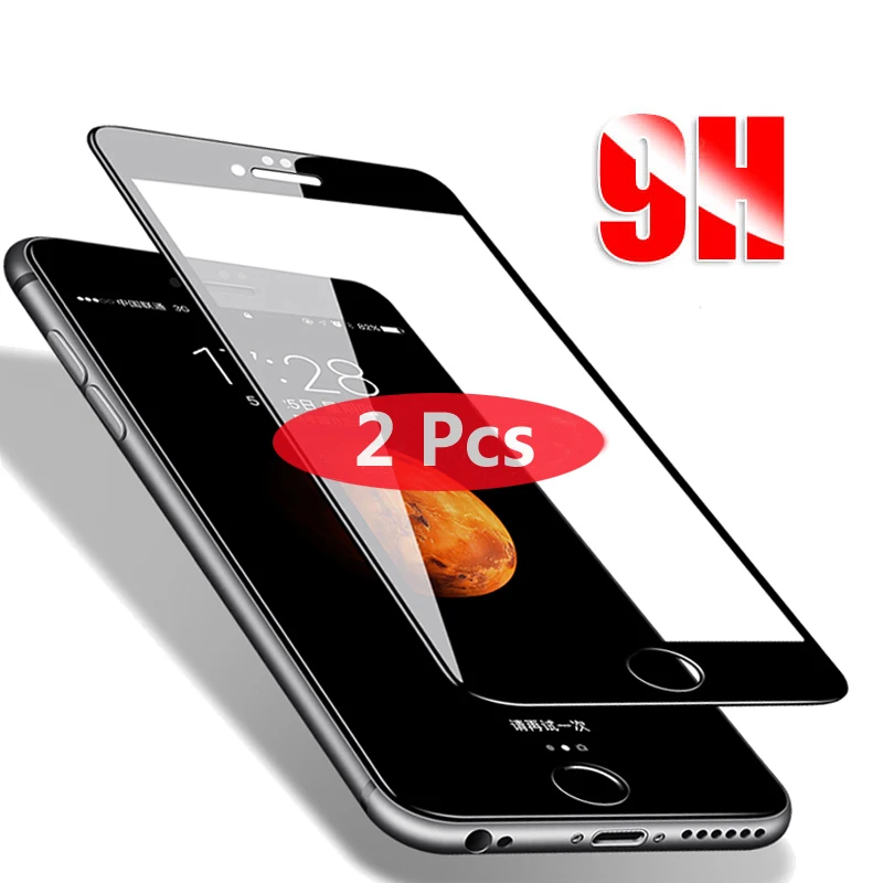 2 шт. Защитное стекло для iphone 8 7 6 s Plus протектор экрана из закаленного стекла на