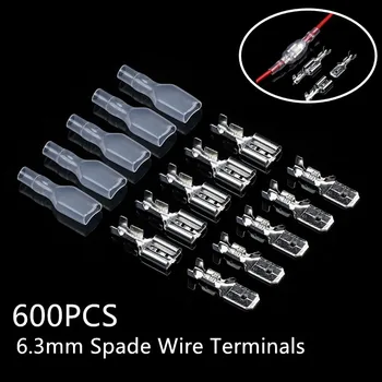 600PCS 6.3mm Spade Crimp Terminals Seal Female&Male Electrical Wire Connectors Crimping Terminal Connector Set
600PCS 6.3mm Spade Crimp Terminals Seal Female&Male Electrical Wire Connectors Crimping Terminal Connector Set
