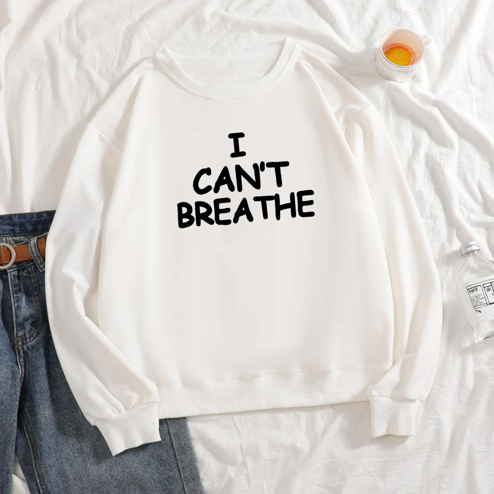 Hoodies versatile cute long sleeve pretty Sweatshirt edgy Nimation stripe I CAN'T BREATHE Letter print Simplicity Pullover 
Hoodies versatile cute long sleeve pretty Sweatshirt edgy Nimation stripe I CAN'T BREATHE Letter print Simplicity Pullover