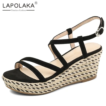 Lapolaka Hot New Design High Quality Wedge High Heels Summer Sandals Woman Shoes Platform Buckle Strap Shoes Women Sandals
Lapolaka Hot New Design High Quality Wedge High Heels Summer Sandals Woman Shoes Platform Buckle Strap Shoes Women Sandals