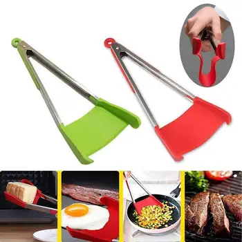 2 in 1 Smart Kitchen Spatula and Tongs Non-Stick Heat Resistant Stainless Steel Frame Silicone Tongs Kitchen Gadget 9/12 inches
2 in 1 Smart Kitchen Spatula and Tongs Non-Stick Heat Resistant Stainless Steel Frame Silicone Tongs Kitchen Gadget 9/12 inches
