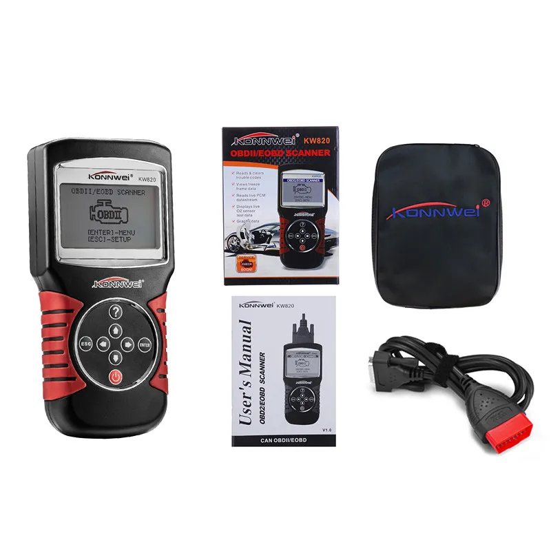 KONNWEI KW820 Automotive Scanner Multi-languages OBDII EOBD Diagnostic Tool Car Errors Code Reader Diagnostic Scanner in Spanish
KONNWEI KW820 Automotive Scanner Multi-languages OBDII EOBD Diagnostic Tool Car Errors Code Reader Diagnostic Scanner in Spanish