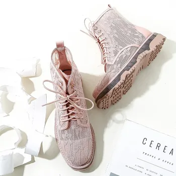 Women Hollow Out Fashion Ankle New Patchwork Genuine Leather Boots Summer Breathable Lace Up Round Toe Platform Shoes 
Women Hollow Out Fashion Ankle New Patchwork Genuine Leather Boots Summer Breathable Lace Up Round Toe Platform Shoes