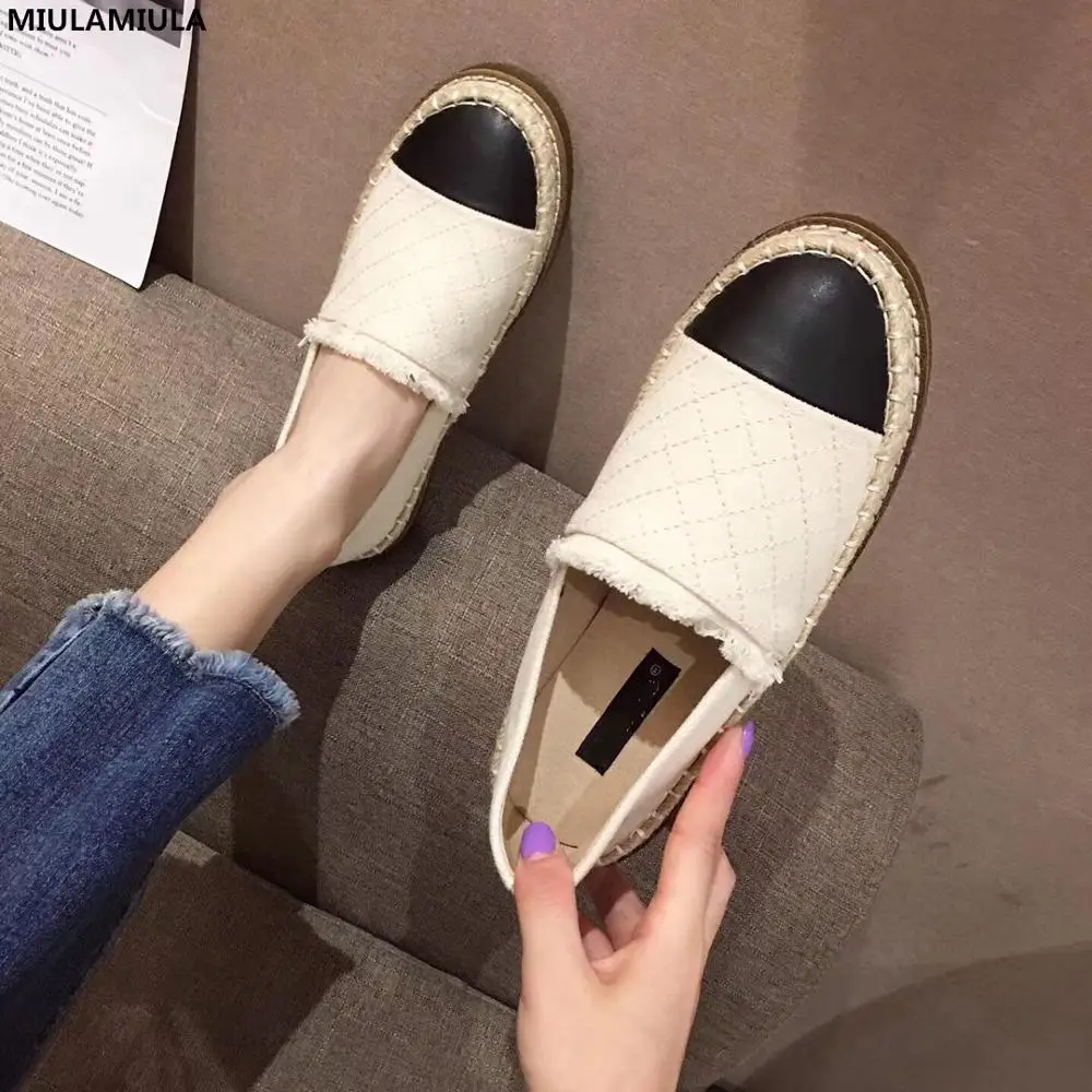MIULAMIULA Brand Designers 2019 Korean Fashion Luxury Embroidery Gingham Hemp Platform Flats Shoes Lady Slip On Loafers Moccasin
MIULAMIULA Brand Designers 2019 Korean Fashion Luxury Embroidery Gingham Hemp Platform Flats Shoes Lady Slip On Loafers Moccasin