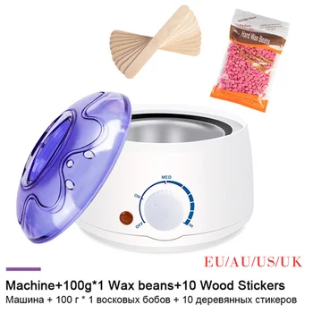 Electric Wax Machine Hair Removal Wax-melt Heater with Wax Beans 10pcs Wood Stickers Waxing Kit Epilator UK/US/AU/EU Plug
Electric Wax Machine Hair Removal Wax-melt Heater with Wax Beans 10pcs Wood Stickers Waxing Kit Epilator UK/US/AU/EU Plug