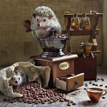 Hedgehog, making coffee Needlework Cross stitch sets 14CT Unprinted Embroidery kits Arts Cross-Stitching,DIY Handmade home Decor
Hedgehog, making coffee Needlework Cross stitch sets 14CT Unprinted Embroidery kits Arts Cross-Stitching,DIY Handmade home Decor