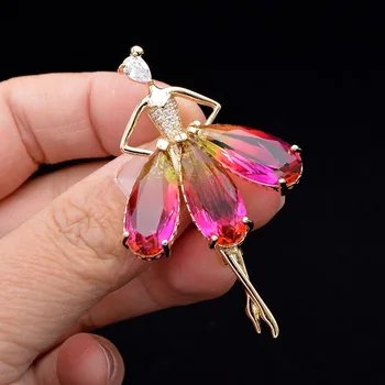 CINDY XIANG 2 Colors Available Omber Color Cubic Zirconia Dance Girl Brooches For Women Copper Pin Fashion Ballet Brooches Gift
CINDY XIANG 2 Colors Available Omber Color Cubic Zirconia Dance Girl Brooches For Women Copper Pin Fashion Ballet Brooches Gift