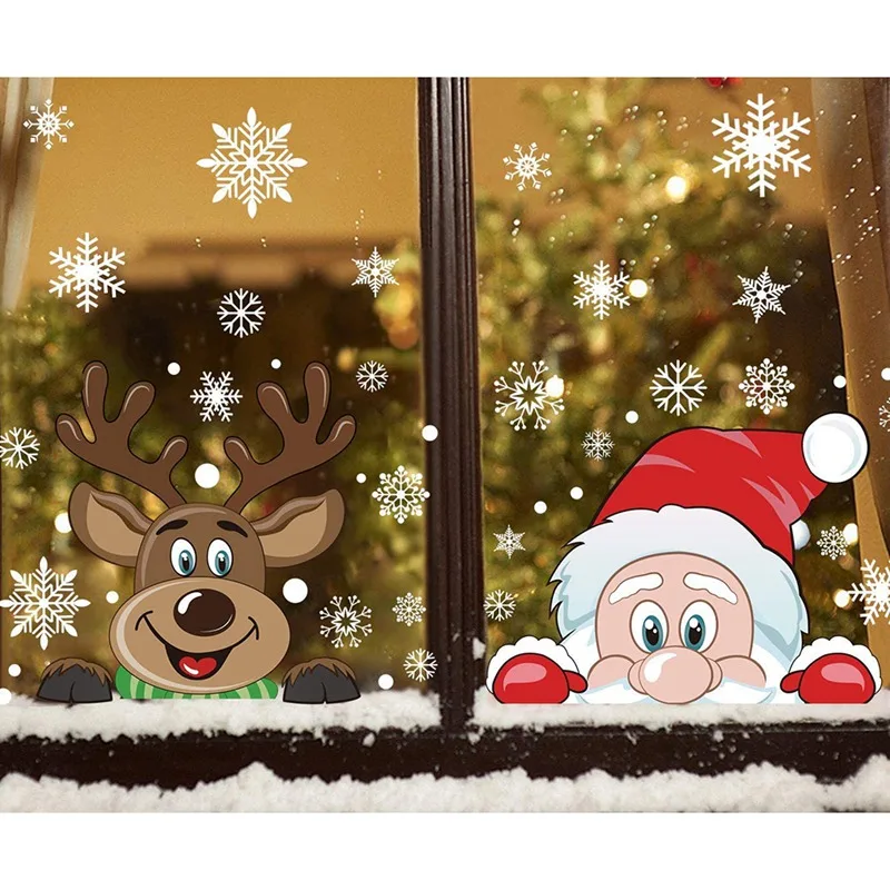 Christmas Snowflake Window Cling Stickers For Glass Xmas Decals Decorations Holiday Snowflake Santa Claus Reindeer Decals
Christmas Snowflake Window Cling Stickers For Glass Xmas Decals Decorations Holiday Snowflake Santa Claus Reindeer Decals