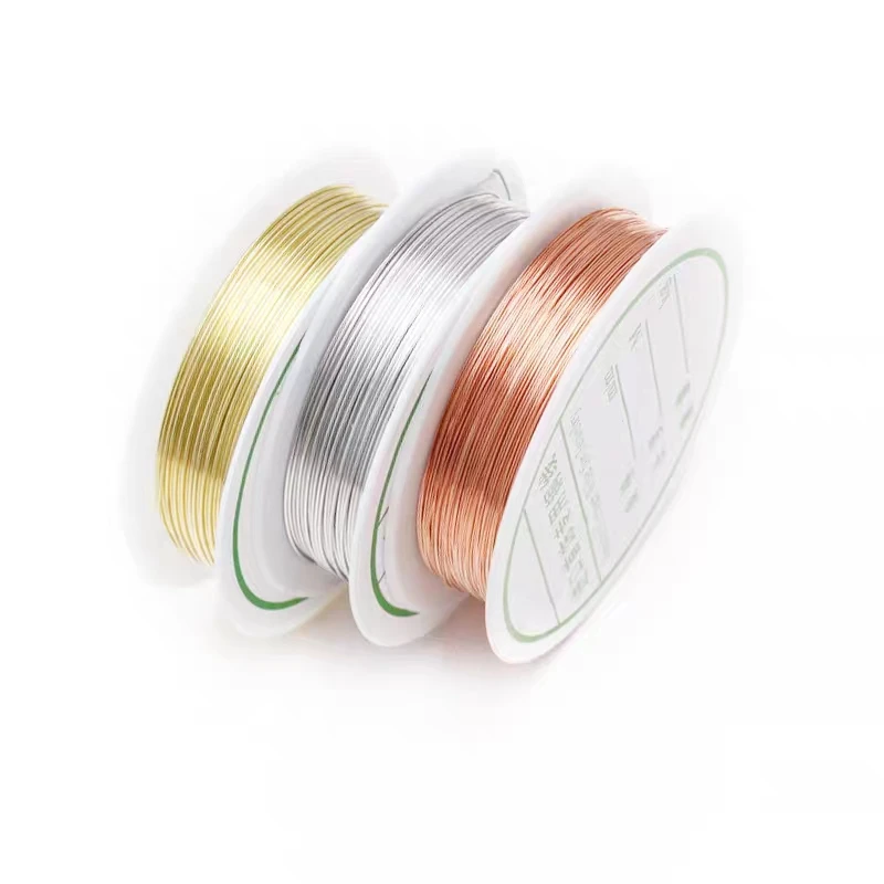 

1roll Copper Wire Color Dia 0.2 0.3 0.4 0.5 0.6 0.7 0.8 1mm Beading Thread Gold Silver Color Metal String For DIY Jewelry Making