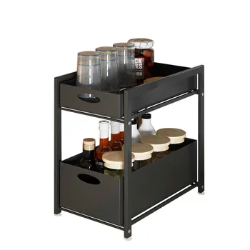 Floor-type multi-layer push-and-pull basket for drawer type seasoning frame of water tank rack in kitchen
Floor-type multi-layer push-and-pull basket for drawer type seasoning frame of water tank rack in kitchen