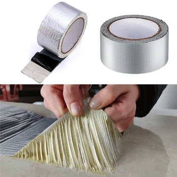 Waterproof Aluminum Foil Adhesive Tape 5M/10M Heavy Duty Foil Butyl Rubber Duct Tape Home Renovation Repair Crack Tape
Waterproof Aluminum Foil Adhesive Tape 5M/10M Heavy Duty Foil Butyl Rubber Duct Tape Home Renovation Repair Crack Tape