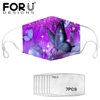 FORUDESIGNS New Mouth Cover Mask With 7pcs Filters Beauty Butterfly Print PM2.5 Activated Carbon Adsorption Filter Mascarilla
FORUDESIGNS New Mouth Cover Mask With 7pcs Filters Beauty Butterfly Print PM2.5 Activated Carbon Adsorption Filter Mascarilla