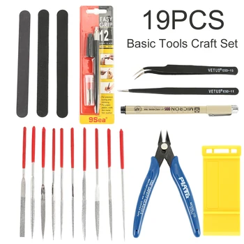 19PCS DIY Model Tools Craft Set for Car Model Building Kit Making Tweezers Pliers Model Kit for Gundam Basic Tool Learning
19PCS DIY Model Tools Craft Set for Car Model Building Kit Making Tweezers Pliers Model Kit for Gundam Basic Tool Learning