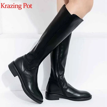 Krazing pot full grain leather round toe zipper high fashion gladiator low heels superstar riding handsome equestrian boots L18
Krazing pot full grain leather round toe zipper high fashion gladiator low heels superstar riding handsome equestrian boots L18