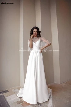 Simple Wedding Dresses 2020 Backless Bandage Bridal Wedding A-line Bride vestido de noiva sereia Plus Size Lakshigown
Simple Wedding Dresses 2020 Backless Bandage Bridal Wedding A-line Bride vestido de noiva sereia Plus Size Lakshigown