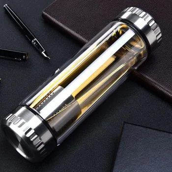 Double Wall Glass Tea Bottle with Filter Tumbler Strainer Portable Water Bottle NIN668
Double Wall Glass Tea Bottle with Filter Tumbler Strainer Portable Water Bottle NIN668