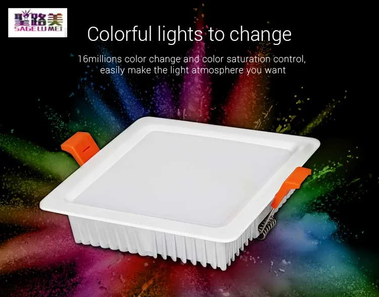Milight 2 4G беспроводной дистанционный пульт управления 9 Вт RGB + CCT Квадратный