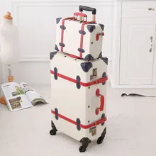 22 inch retro handmade luggage boarding Cabin 22" Customs lock trolley case PU leather waterproof travel suitcase mini handbag 
22 inch retro handmade luggage boarding Cabin 22" Customs lock trolley case PU leather waterproof travel suitcase mini handbag