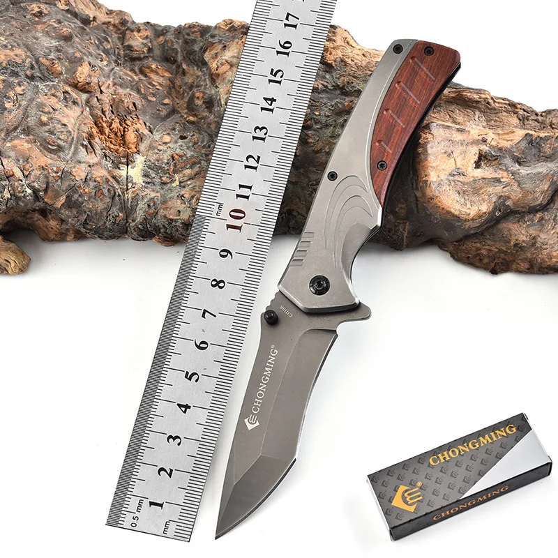 

Damascus Folding Knife 8Cr14Mov Blade Rosewood Steel Handle Survival Pocket Knives Outdoor Camping Knife Hunting Knives EDC Tool
