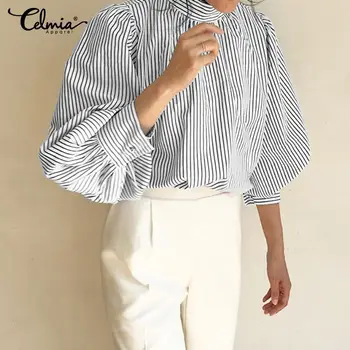 Celmia Summer Striped Women Elegant Office Blouse Office Ladies Shirts Long Sleeve Loose Casual Tops Blusas Mujer Plus Size 5XL
Celmia Summer Striped Women Elegant Office Blouse Office Ladies Shirts Long Sleeve Loose Casual Tops Blusas Mujer Plus Size 5XL