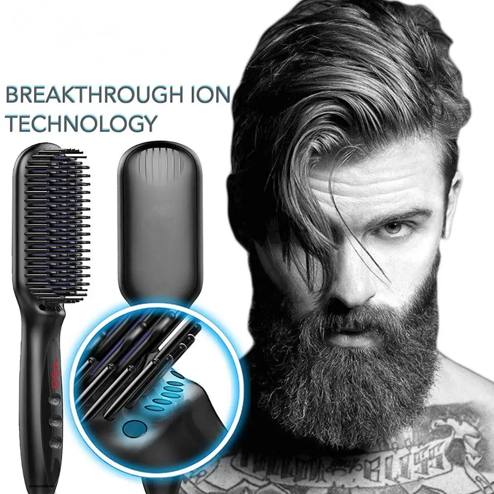 

Men Beard Hair Straightener Brush Hair Straighten Straightening Comb Hair Curler Quick Hair Styler Multifunctional Hair Combs