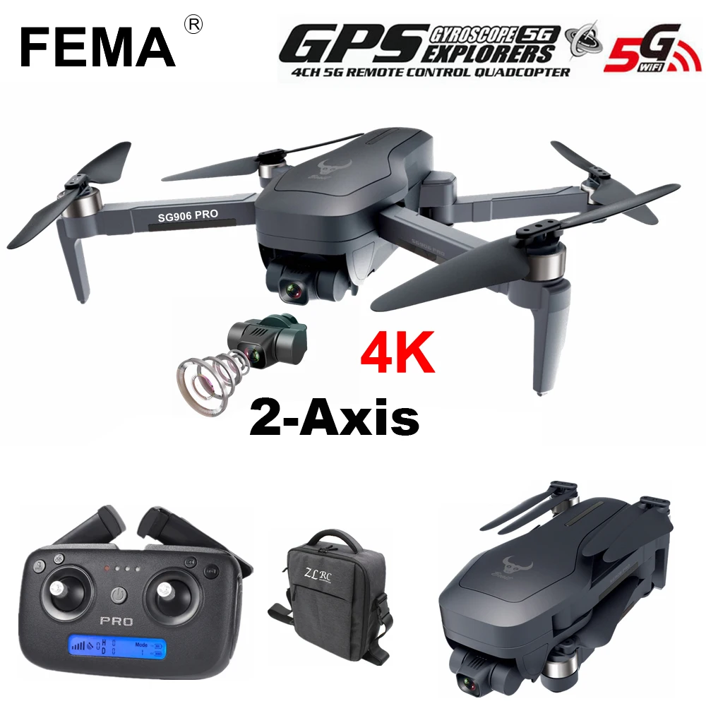 FEMA SG906 Pro GPS Drone with 5G Wifi 4K Camera Two-axis Self-stabilizing Gimbal Brushless 4K Profesional Quadcopter RC Dron
FEMA SG906 Pro GPS Drone with 5G Wifi 4K Camera Two-axis Self-stabilizing Gimbal Brushless 4K Profesional Quadcopter RC Dron