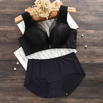 Vintage Bras Set Lace Women Lingerie Sets Gathering Bra + Ice Silk Briefs Set Solid Intimates Underwear Suits
Vintage Bras Set Lace Women Lingerie Sets Gathering Bra + Ice Silk Briefs Set Solid Intimates Underwear Suits