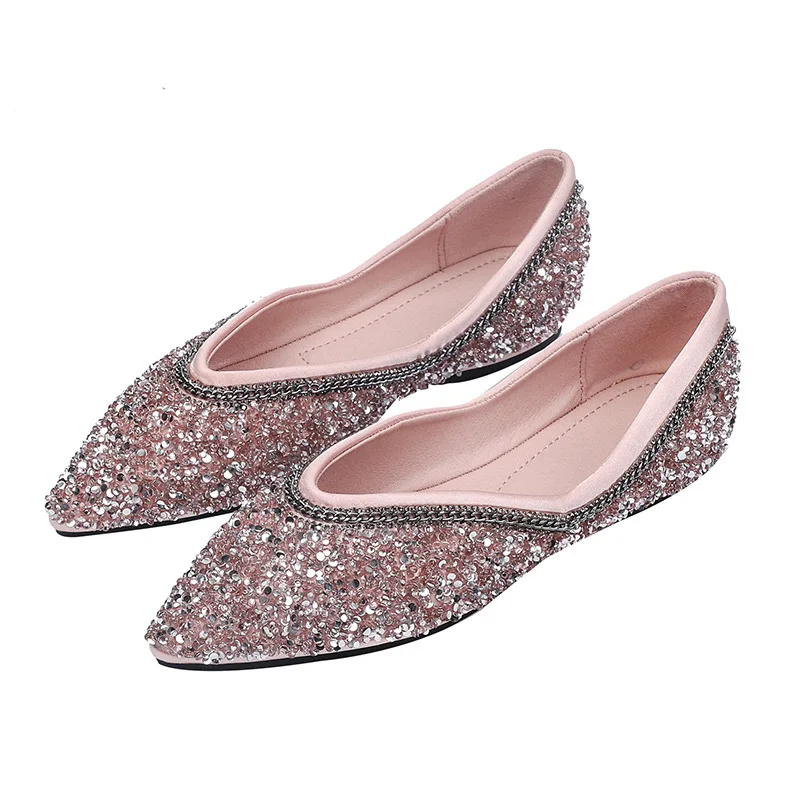 New Fashion Bling Shoes Women Flats Pointe Elegant Ladies Casual Shoes Slip on Comfortable Woman Boat Shoes Big Size YX1655
New Fashion Bling Shoes Women Flats Pointe Elegant Ladies Casual Shoes Slip on Comfortable Woman Boat Shoes Big Size YX1655