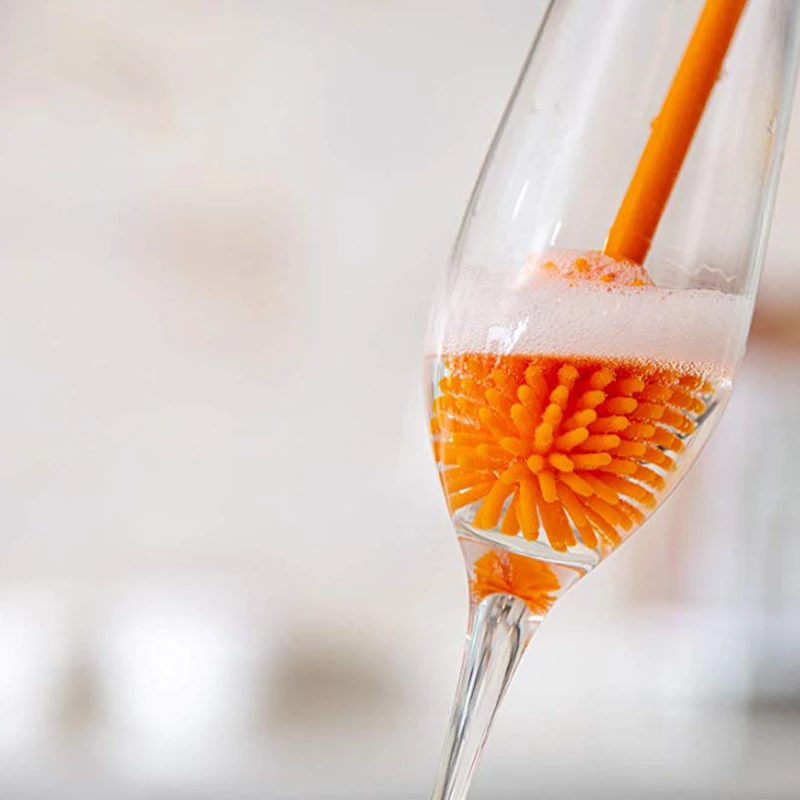 1Pc Long Handle Silicone Brush Kitchen Coffee Cup Glass Bottle Cleaner Baby Milk Bottle Wine Glass Brush Household Cleaning Tool 
1Pc Long Handle Silicone Brush Kitchen Coffee Cup Glass Bottle Cleaner Baby Milk Bottle Wine Glass Brush Household Cleaning Tool