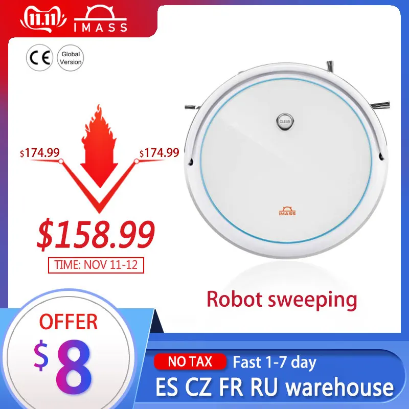 IMASS Sweeping Robot Home Automatic Sweeper Intelligent Planning Sweeping and Pulling Machine Ultra-thin Wireless Vacuum Cleaner
IMASS Sweeping Robot Home Automatic Sweeper Intelligent Planning Sweeping and Pulling Machine Ultra-thin Wireless Vacuum Cleaner