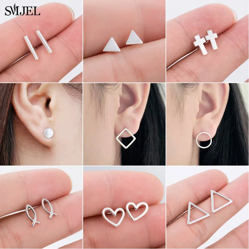 SMJEL Korean Fashion Geometric Earrings For Women 2019 New Trendy Handmade Heart Triangle Round Earring Jewelry Earrings Stud
SMJEL Korean Fashion Geometric Earrings For Women 2019 New Trendy Handmade Heart Triangle Round Earring Jewelry Earrings Stud