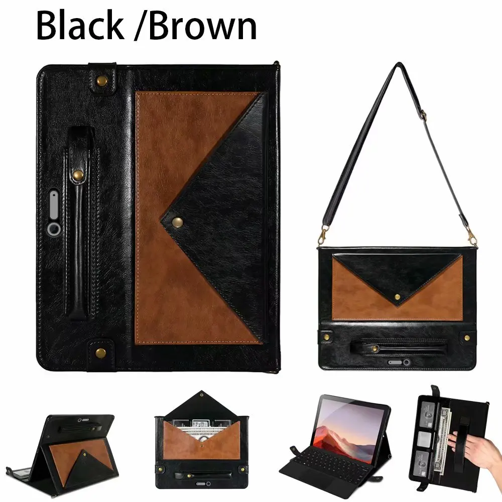 Fashion Stitching Case For Microsoft Surface Pro4/5/6/7 Leather Stand Tablet Keyboard Protective Sleeve Bag Case With Card Slot
Fashion Stitching Case For Microsoft Surface Pro4/5/6/7 Leather Stand Tablet Keyboard Protective Sleeve Bag Case With Card Slot