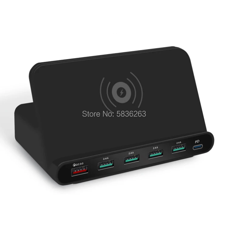 PD18W 60W Power Smart Multi-Function USB Multi-Port QC3.0 Fast Charging Mobile Phone Fast Charging Wireless Charging Bracket
PD18W 60W Power Smart Multi-Function USB Multi-Port QC3.0 Fast Charging Mobile Phone Fast Charging Wireless Charging Bracket