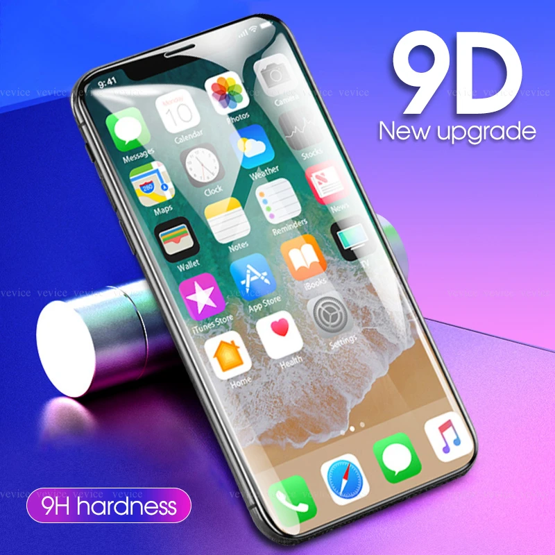 9D Protective Tempered Glass For iPhone 6 6s X XS Max XR Premium Screen Protector For iPhone 7 8 6 S Plus XS Ultra-thin HD film 
9D Protective Tempered Glass For iPhone 6 6s X XS Max XR Premium Screen Protector For iPhone 7 8 6 S Plus XS Ultra-thin HD film